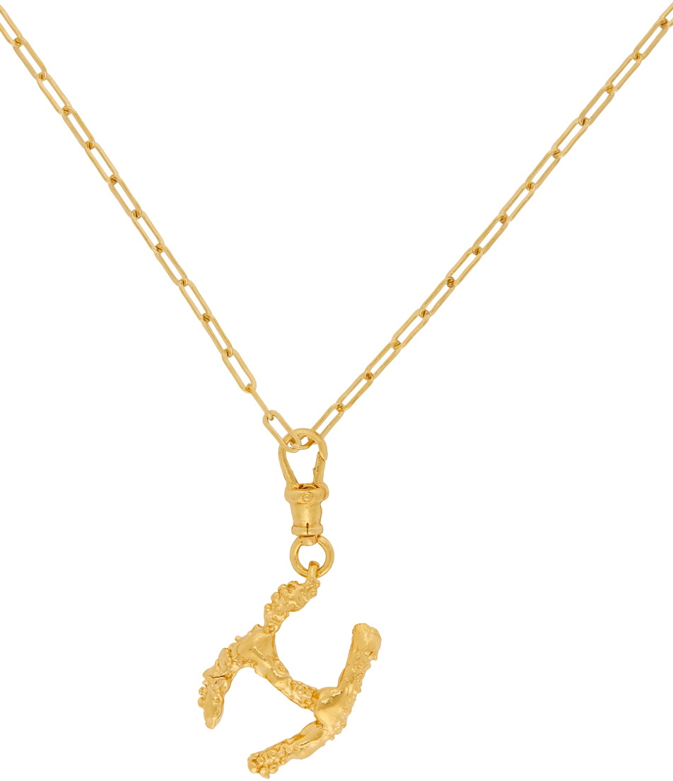 Alighieri SSENSE Exclusive Gold H Alphabet Necklace Alighieri