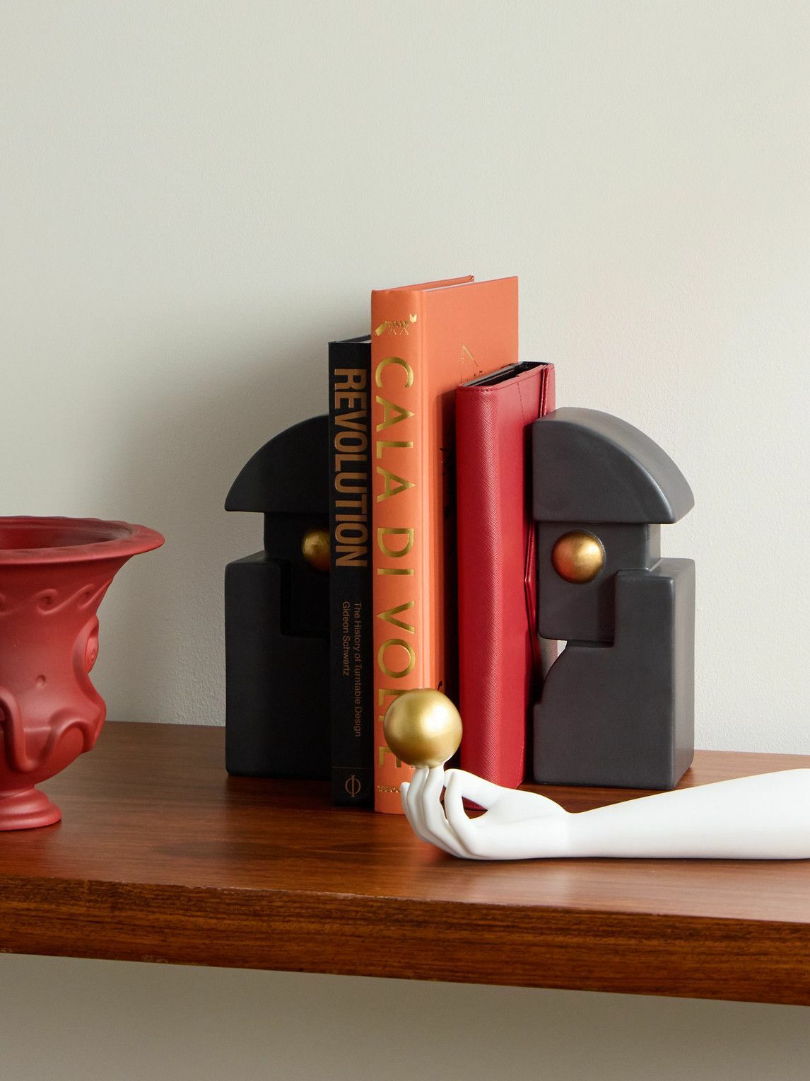 L'Objet - Cubisme One Gold-Plated Earthenware Bookend