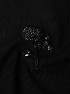 McQueen - Embellished Cotton-Piqué Polo Shirt - Black