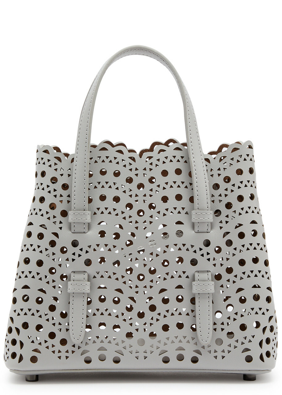 Alaïa Mina 20 Leather top Handle bag - Light Grey - One Size