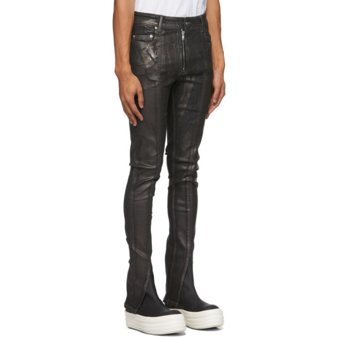 Rick Owens Drkshdw Black Slit Tyrone Jeans