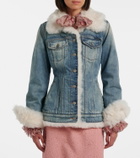 Dolce&Gabbana Shearling-trimmed denim jacket