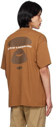 AAPE by A Bathing Ape Brown Printed T-Shirt