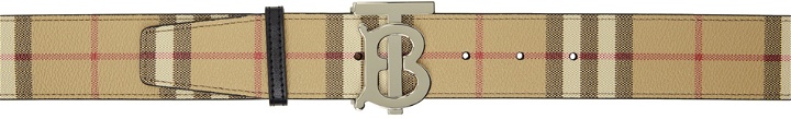 Photo: Burberry Reversible Beige & Black Check TB Belt