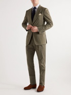 TOM FORD - Slim-Fit Pleated Cotton-Blend Twill Suit Trousers - Green