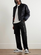 CELINE - Straight-Leg Cotton and Linen-Blend Cargo Trousers - Black