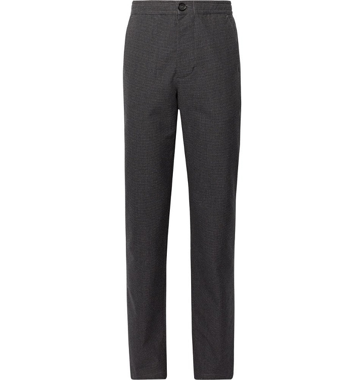 Photo: Oliver Spencer - Charcoal Puppytooth Cotton and Wool-Blend Trousers - Charcoal
