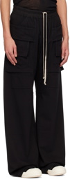 Rick Owens DRKSHDW Black Creatch Wide Cargo Pants