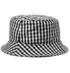 Sandro - Reversible Gingham Shell Bucket Hat - Black