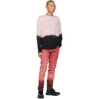 Alexander McQueen Pink and Black Dip Dye Printed Sweater