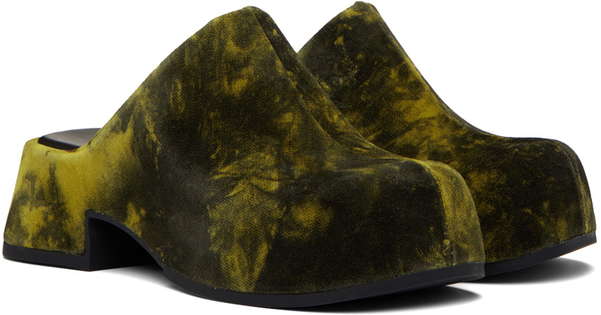 Miista Green & Yellow Pris Mules