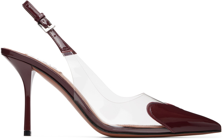 Photo: ALAÏA Burgundy 'Le Cœur' Slingback Heels