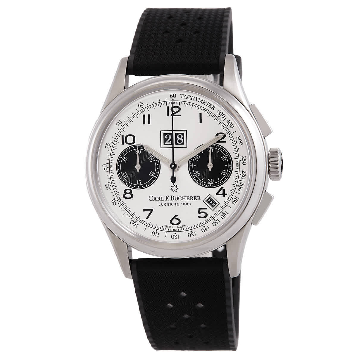 Carl F. Bucherer Heritage Chronograph Automatic Silver Dial Unisex Watch 00.10803.08.12.01