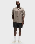 John Elliott Brushed Silk Button Up Beige Shortsleeves