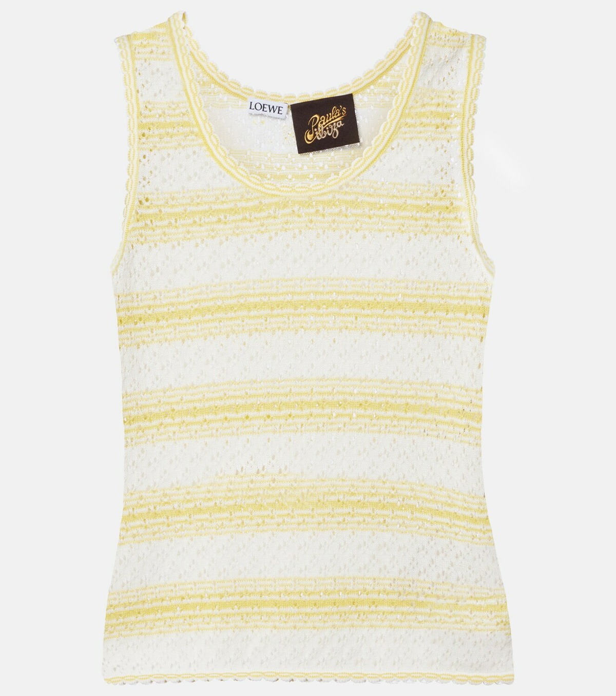 Loewe Paula's Ibiza pointelle cotton-blend top