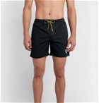 Mami Wata - Black Mamba Slim-Fit Mid-Length Appliquéd Swim Shorts - Black