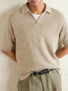 Inis Meáin - Linen Polo Shirt - Neutrals
