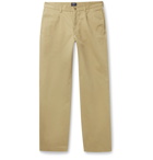 Noah - Pleated Brushed-Cotton Chinos - Neutrals