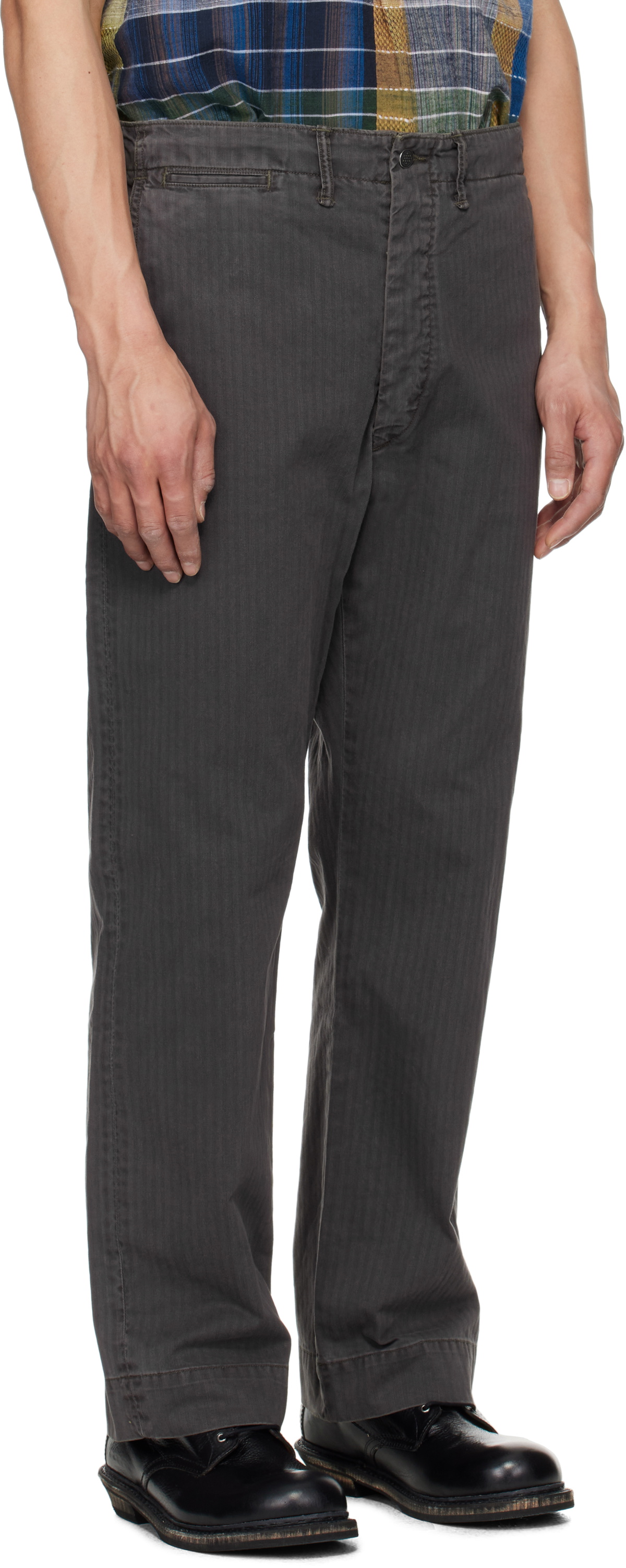 RRL Black Herringbone Twill Field Trousers RRL