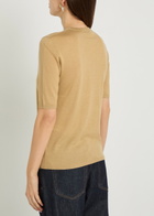 Gabriela Hearst Chryse Cashmere and Silk-blend T-shirt Beige