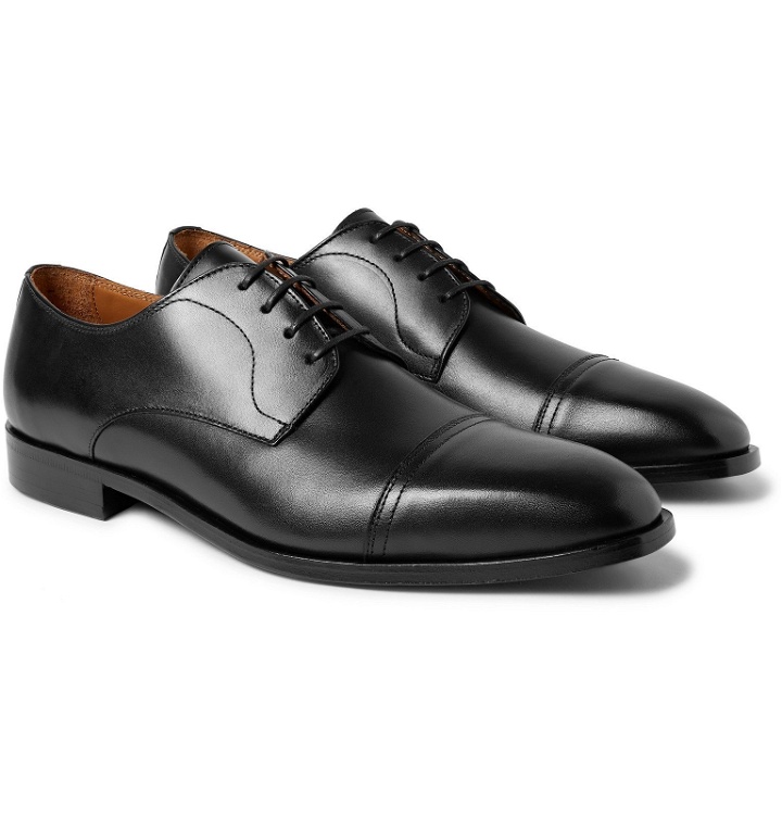 Photo: Hugo Boss - Richmont Cap-Toe Leather Derby Shoes - Black