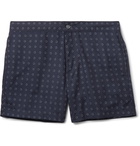 Officine Generale - Roman Mid-Length Printed Swim Shorts - Navy