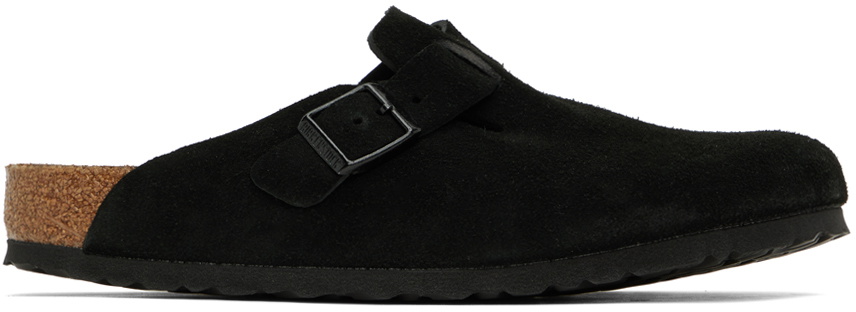 Birkenstock Black Boston Soft Footbed Loafers Birkenstock