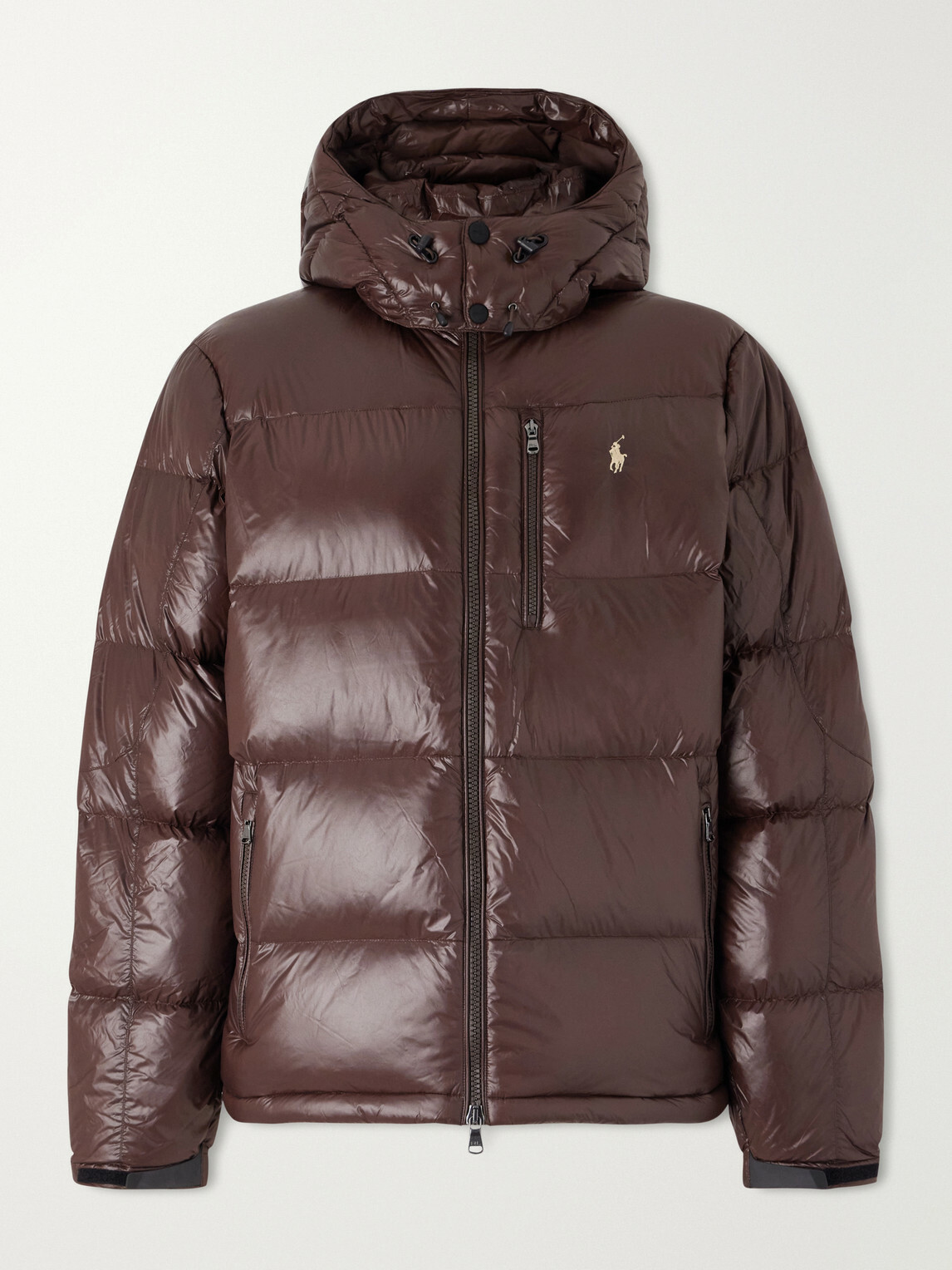 Polo Ralph Lauren - Logo-Embroidered Quilted Recycled-Shell Hooded Down Jacket - Brown