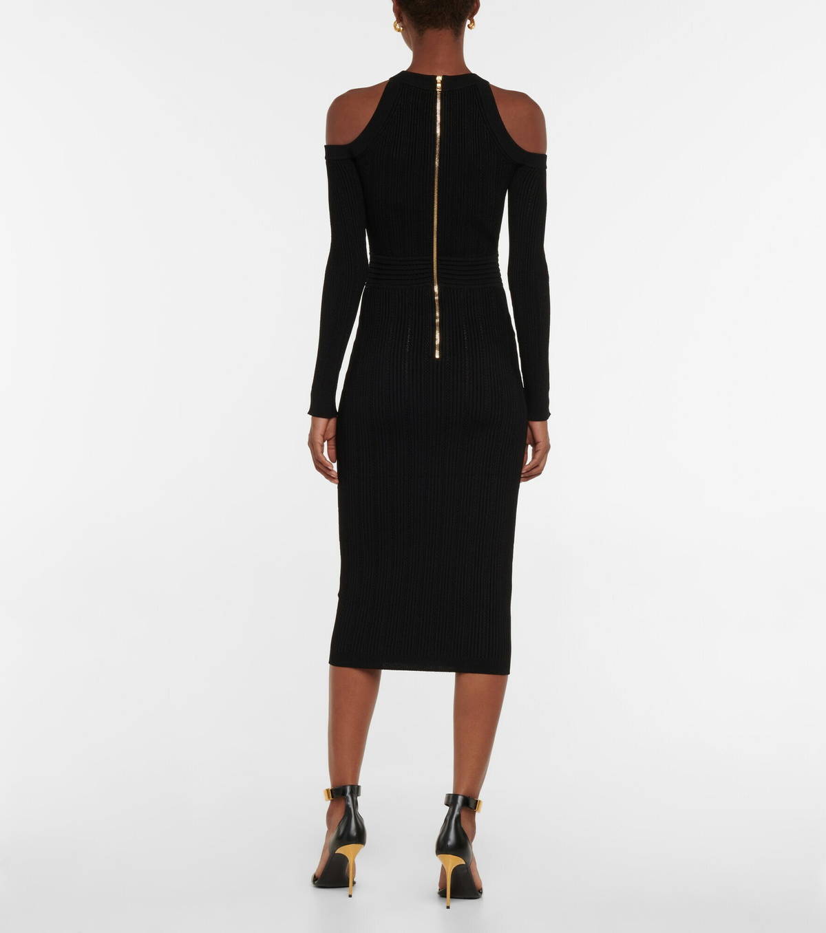 Balmain Cutout knit midi dress Balmain
