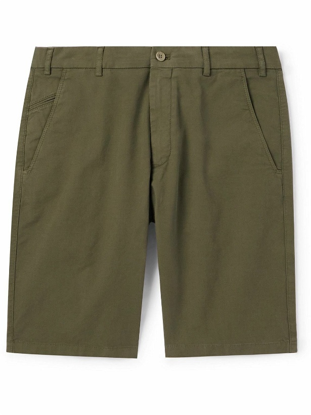 Photo: Loro Piana - Slim-Fit Cotton-Blend Bermuda Shorts - Green