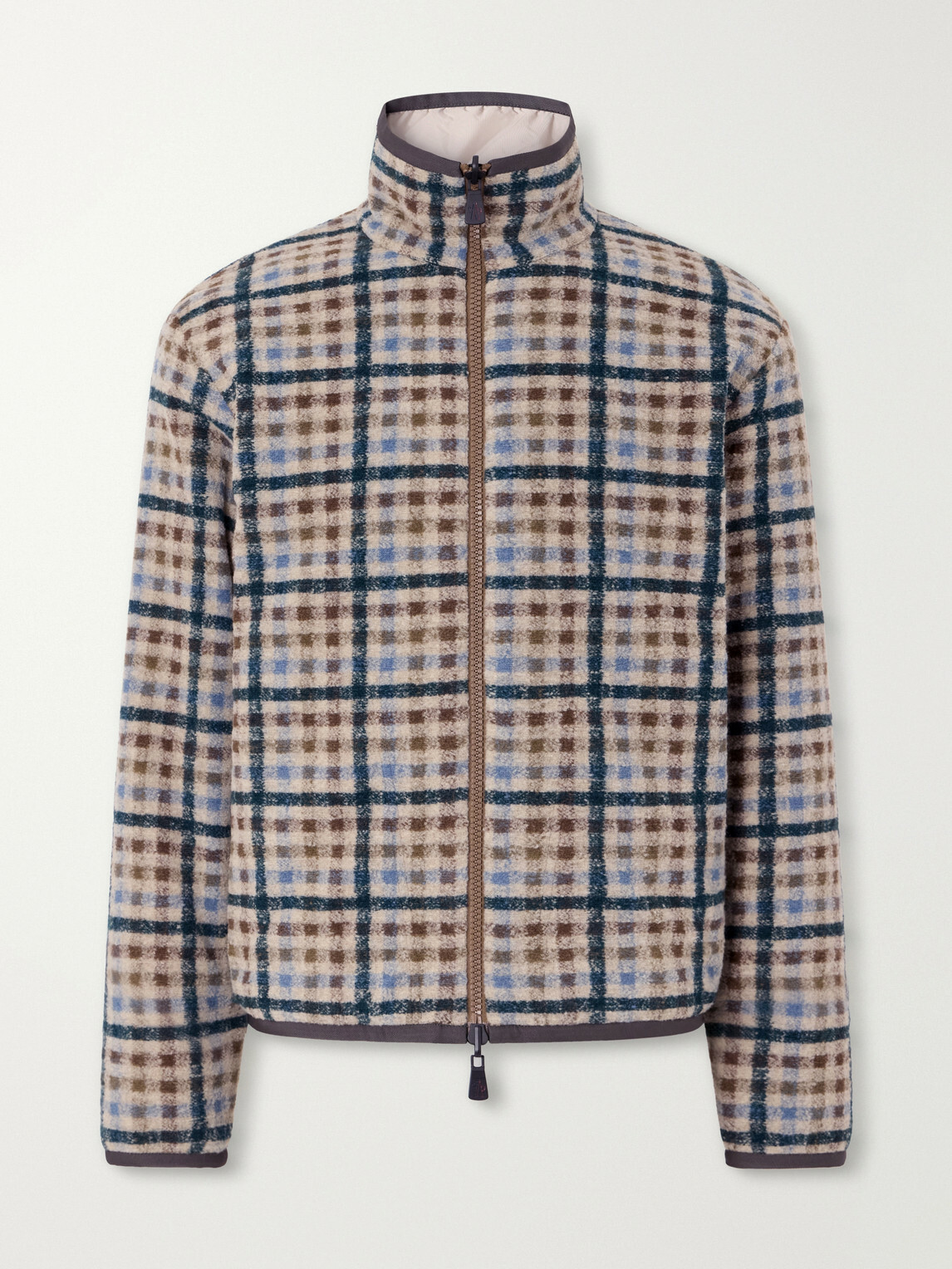 Moncler Grenoble - Reversible Checked Shell-Trimmed Fleece Padded Jacket - Multi