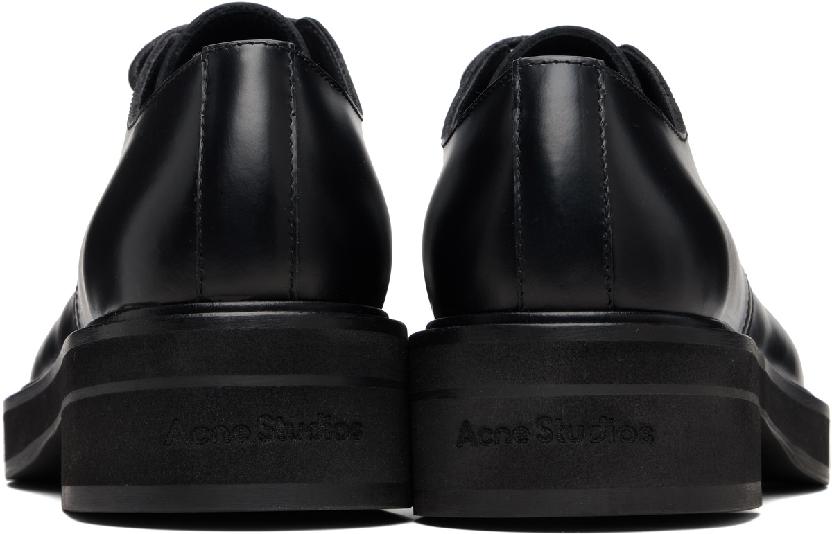 Acne Studios Black Leather Lace-Up Derbys