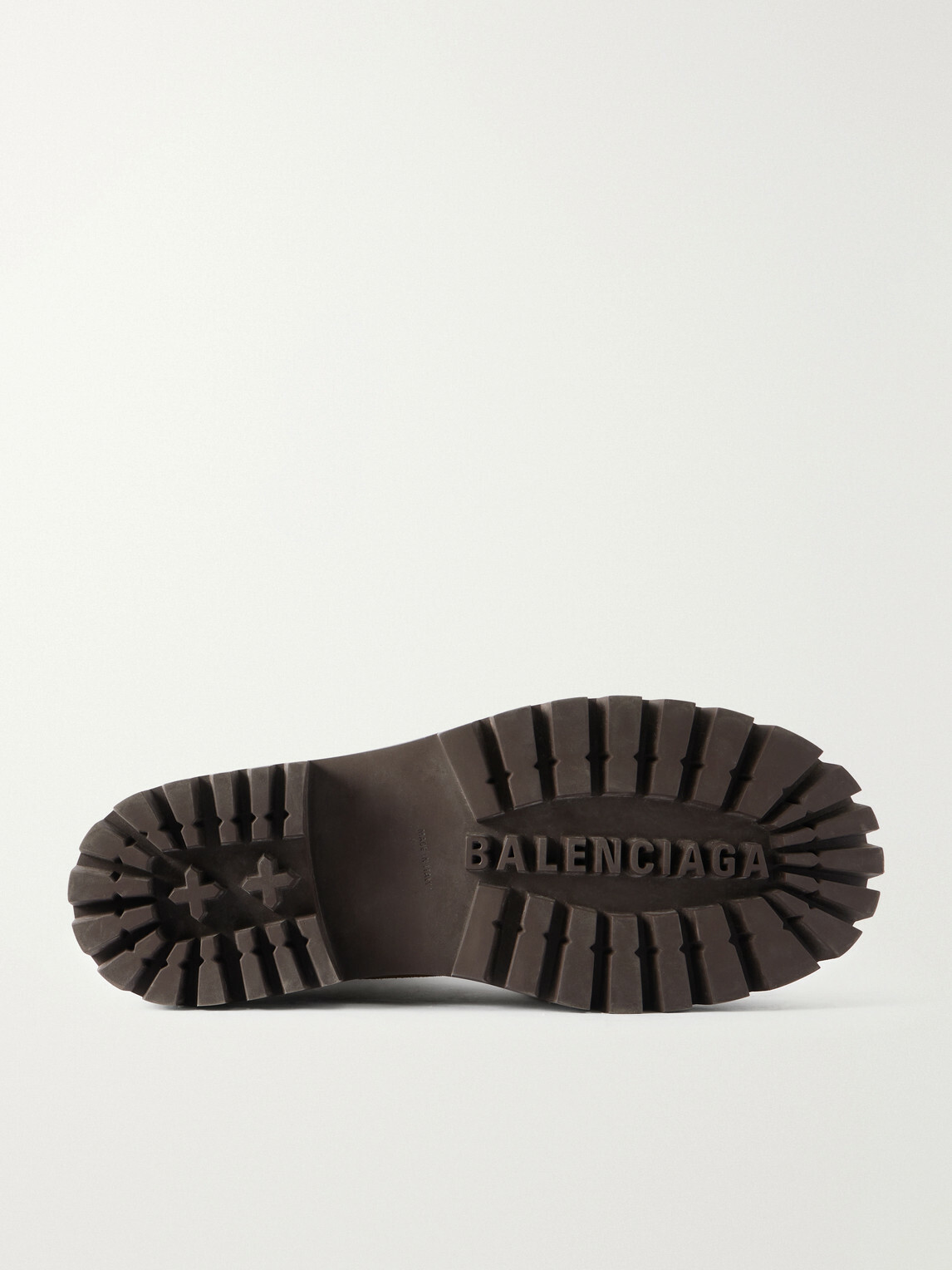 Balenciaga - Shearling-Trimmed Suede Boots - Brown