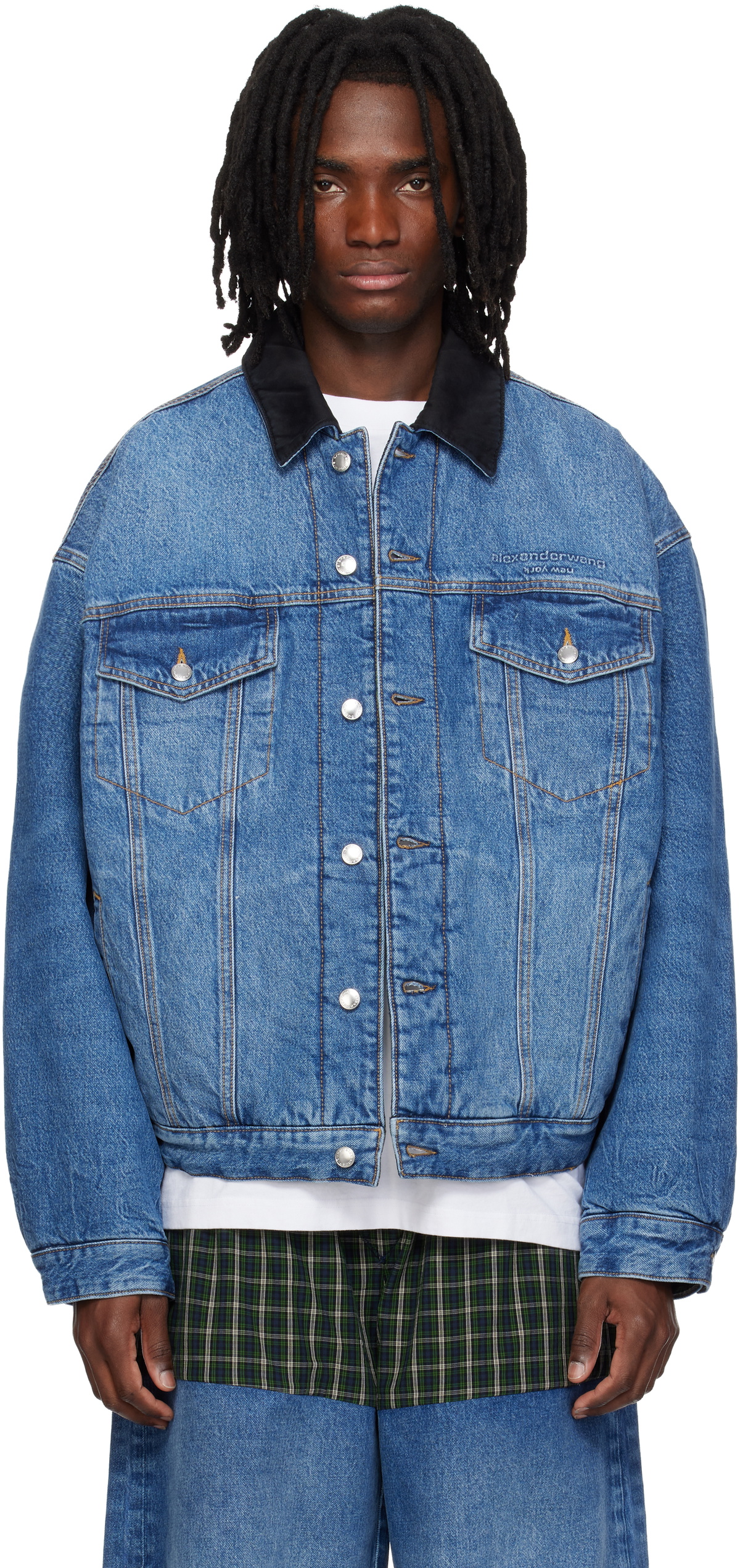Alexander Wang Gray Crocodile Velour Track Jacket Alexander Wang