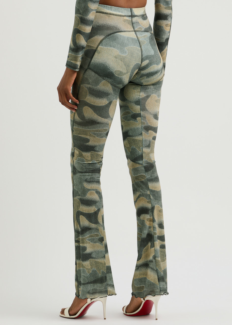 Knwls Halcyon Printed Stretch-jersey Leggings Green