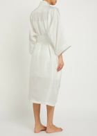 Olivia Von Halle Sabine Silk Robe - Ivory - One Size