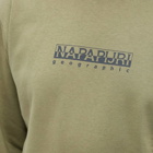 Napapijri Men's Box Logo Crew Sweat in Green Lichen