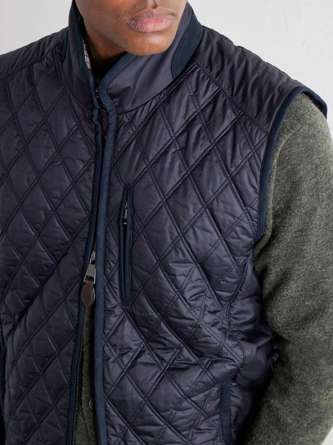 Purdey - Moorland Padded Quilted Shell Gilet - Blue