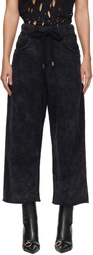 R13 Gray Cropped Pleated Sweatpants