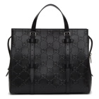 Gucci Black Gucci Signature Weekender Tote