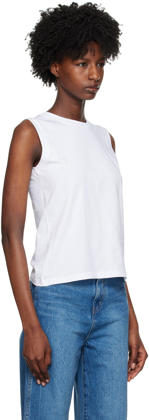 Sunspel White Crewneck Tank Top