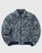 Daily Paper Camo monogram denim bomber Blue Mens Bomber Jacket