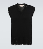 Marni - Distressed cotton sweater vest