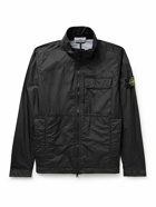 Stone Island - Logo-Appliquéd Coated-Shell Jacket - Black