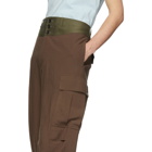 Lanvin Brown Contrast Waistband Cargo Pants