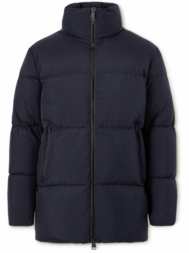 Photo: Herno Laminar - Laminar GORE-TEX® WINDSTOPPER® Quilted Down Jacket - Blue