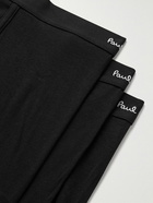 Paul Smith - Three-Pack Stretch Organic Cotton Boxer Briefs - Black