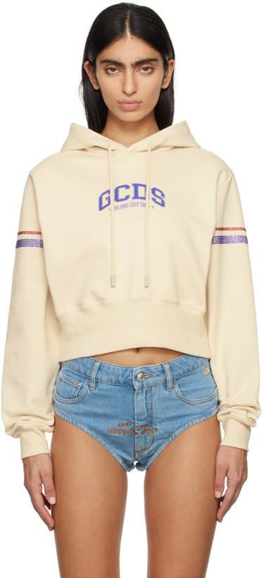 Photo: GCDS Off-White Cropped Hoodie