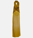 Saint Laurent - Hooded jersey gown