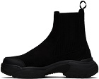GmbH Black Faux-Suede Chelsea Boots